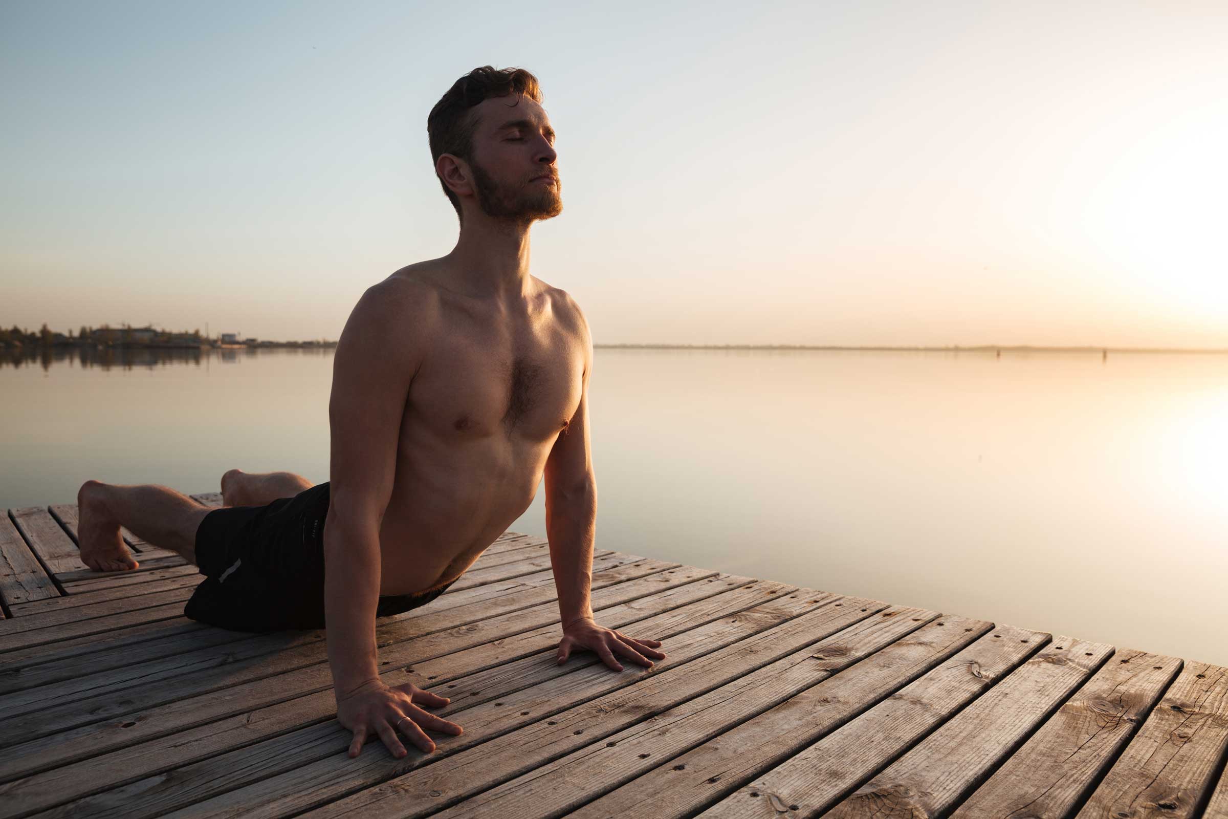 A yoga practice in progress
